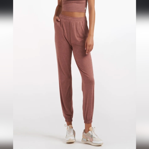 Vuori Pants - Vuori boyfriend jogger - light terracotta heather (XL)